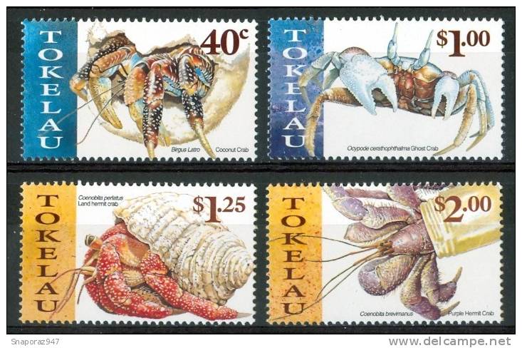 1999 Tokelau Granchi Crabs Crabes Set MNH** Te188Po123 - Tokelau