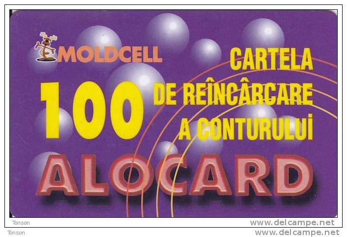 Moldova, Moldcell, 100 Alocard, 2 Scans. - Moldawien (Moldau)