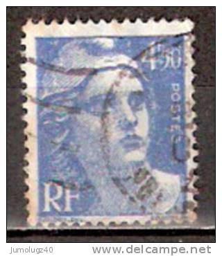 Timbre France Y&T N° 718A (3) Obl.  Marianne De Gandon.  4 F.50. Bleu. Cote 0,15 € - 1945-54 Marianne Of Gandon