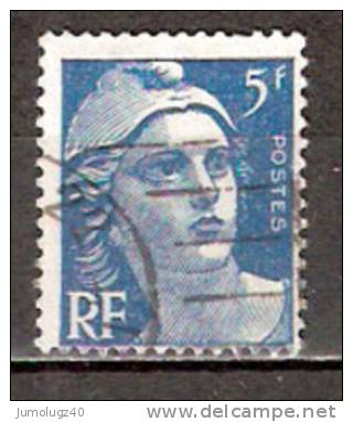 Timbre France Y&T N° 719B (3) Obl.  Marianne De Gandon.  5 F. Bleu. Cote 0,30 € - 1945-54 Marianne Of Gandon