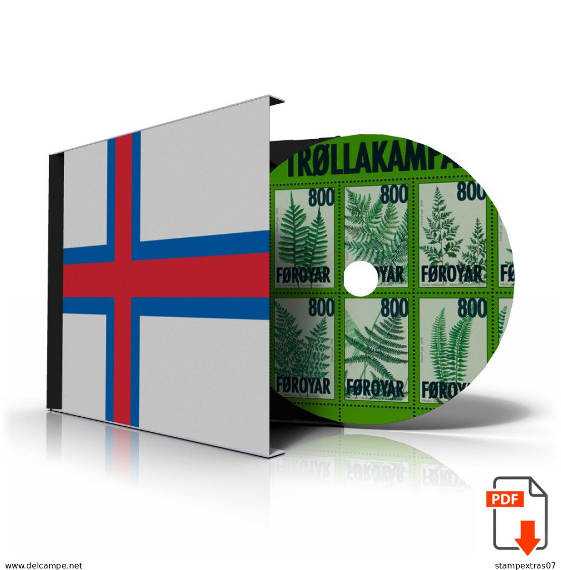 FAROE ISLANDS STAMP ALBUM PAGES 1919-2011 (87 Color Illustrated Pages) - Inglese