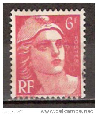 Timbre France Y&T N° 721A (05) Obl.  Marianne De Gandon.  6 F. Rose Carminé. Cote 0,15 € - 1945-54 Marianne Of Gandon