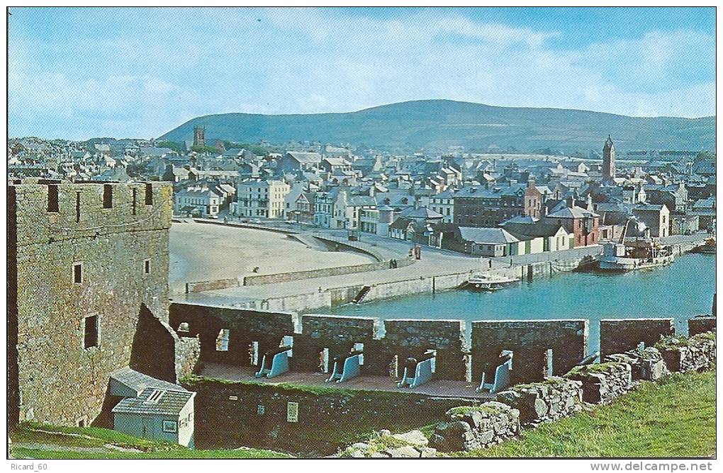 Cpsm Isle Of Man, Peel, From Peel Castle - Isle Of Man