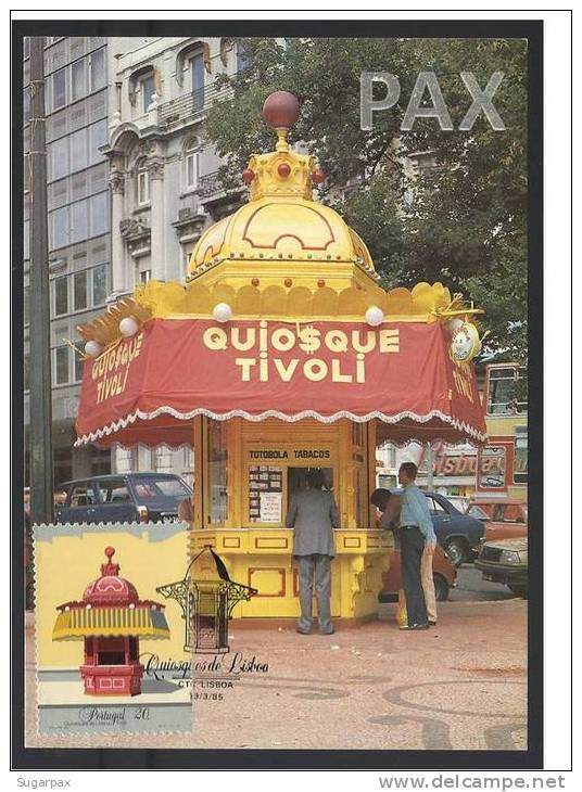 PORTUGAL - LISBOA - QUIOSQUE TIVOLI - KIOSK - BPC 65 - 2 SCANS - CARTE MAXIMUM - MAXICARD - Maximumkaarten