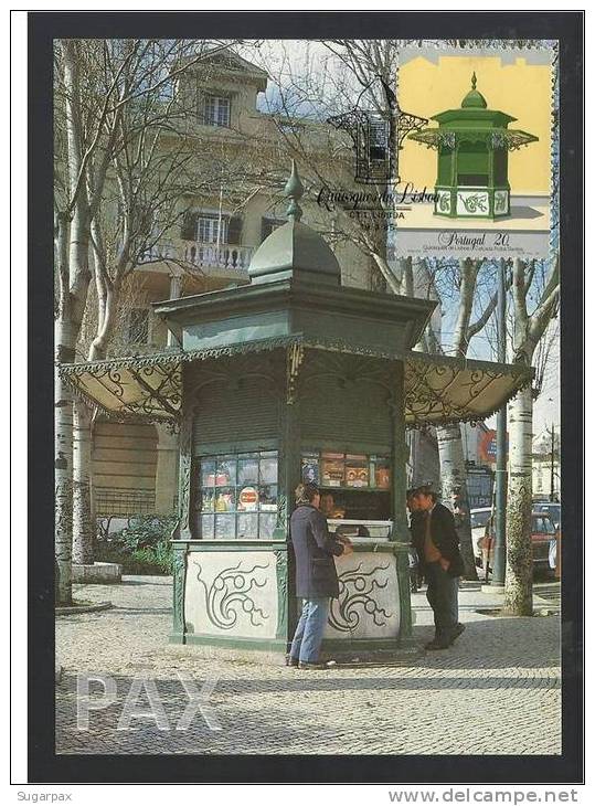 PORTUGAL - LISBOA - QUIOSQUE CALÇADA R. DOS SANTOS - KIOSK - BPC 64 - 2 SCANS - CARTE MAXIMUM - MAXICARD - Maximum Cards & Covers