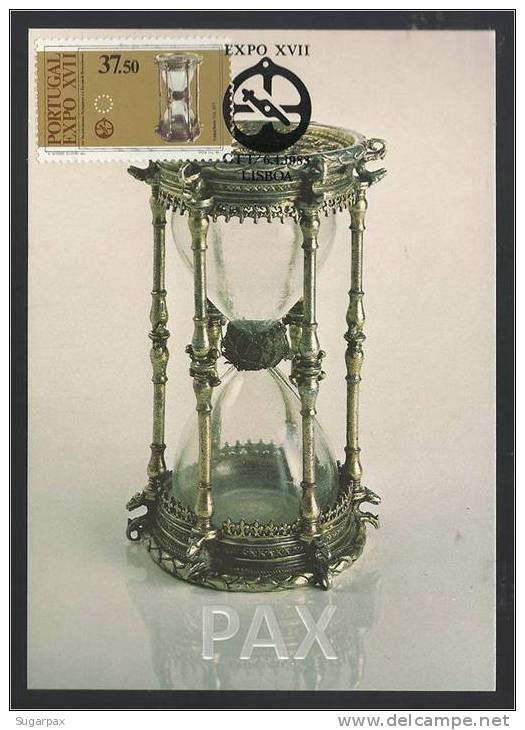 PORTUGAL - EXPO XVII - AMPULHETA - D. MANUEL I - SABLIER - HOURGLASS - BPC 36 - 2 SCANS - CARTE MAXIMUM - MAXICARD - Cartes-maximum (CM)