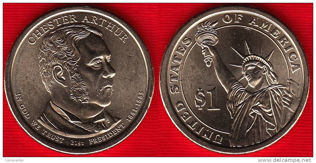 USA 1 Dollar 2012 P Mint "Chester Arthur" UNC - 2007-…: Presidents