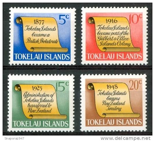 1969 Tokelau Pergamene Scolls Dèfile Set MNH** Te222 - Tokelau