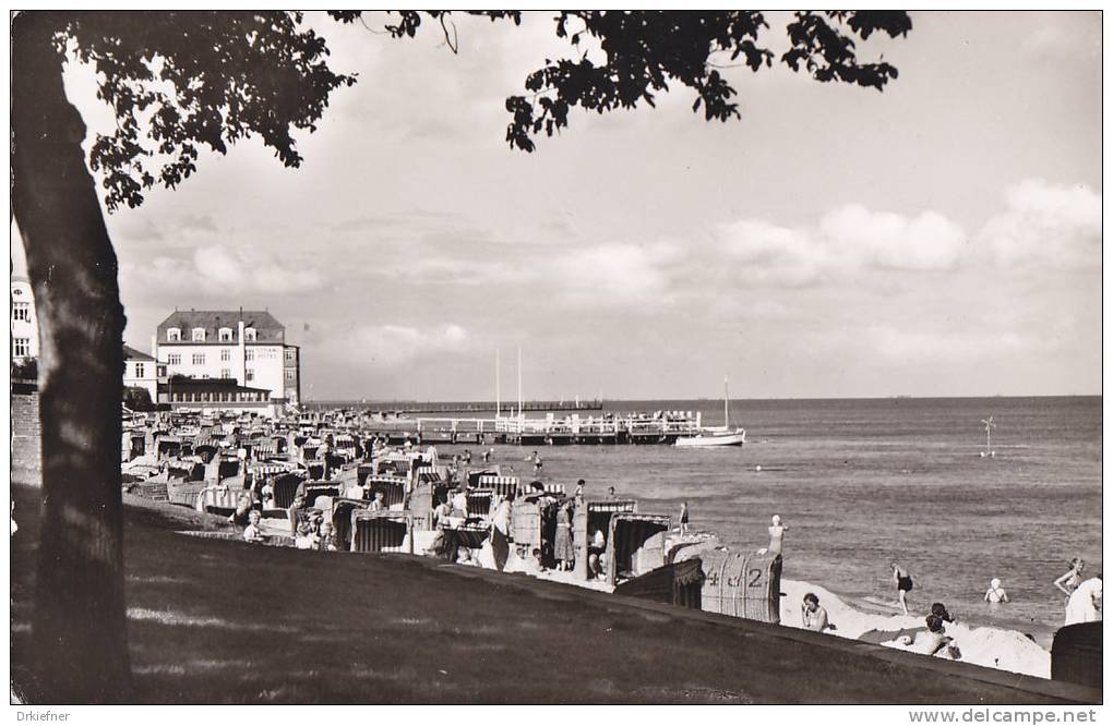 Nordseebad Wyk Auf Föhr, Strand Und Mole, Um 1955 - Föhr