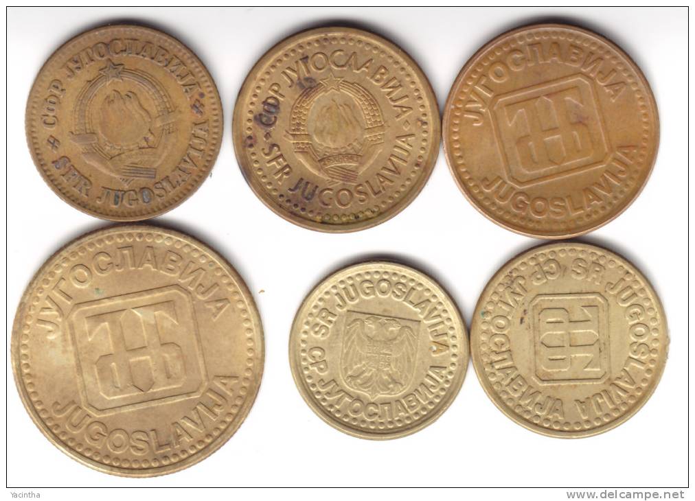 Joegoslavië   Lot Oncleaned UNC / A UNC  Coins  50 - 1992 / 1990 - 5 - 1990 / 1997 - 10 - 1974 / 1998   (item 23) - Yougoslavie