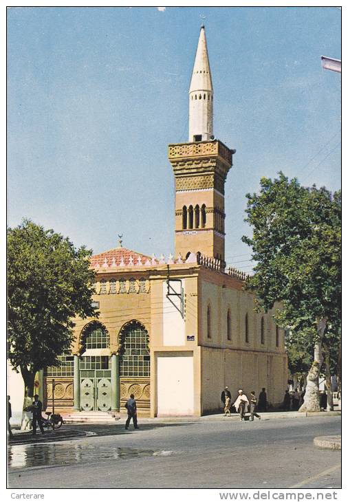 AFRIQUE,FRANCE COLONIES,MAGHREB,SETIF,MOSQUEE,TEMPLE,RUE ANIMEE,MOTOBECANE - Sétif