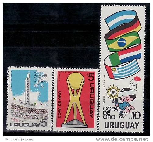 Spain 1982 World Cup, Uruguay Sc1092-4 Sports, Soccer - 1982 – Espagne