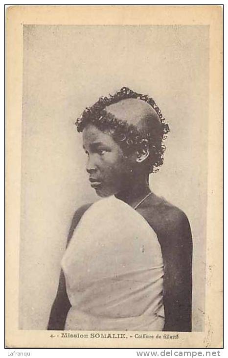 Afrique- Africa -ref A673- Ethnologie - Mission Somalie - Coiffure De Fillette  - Carte Bon Etat  - - Somalie