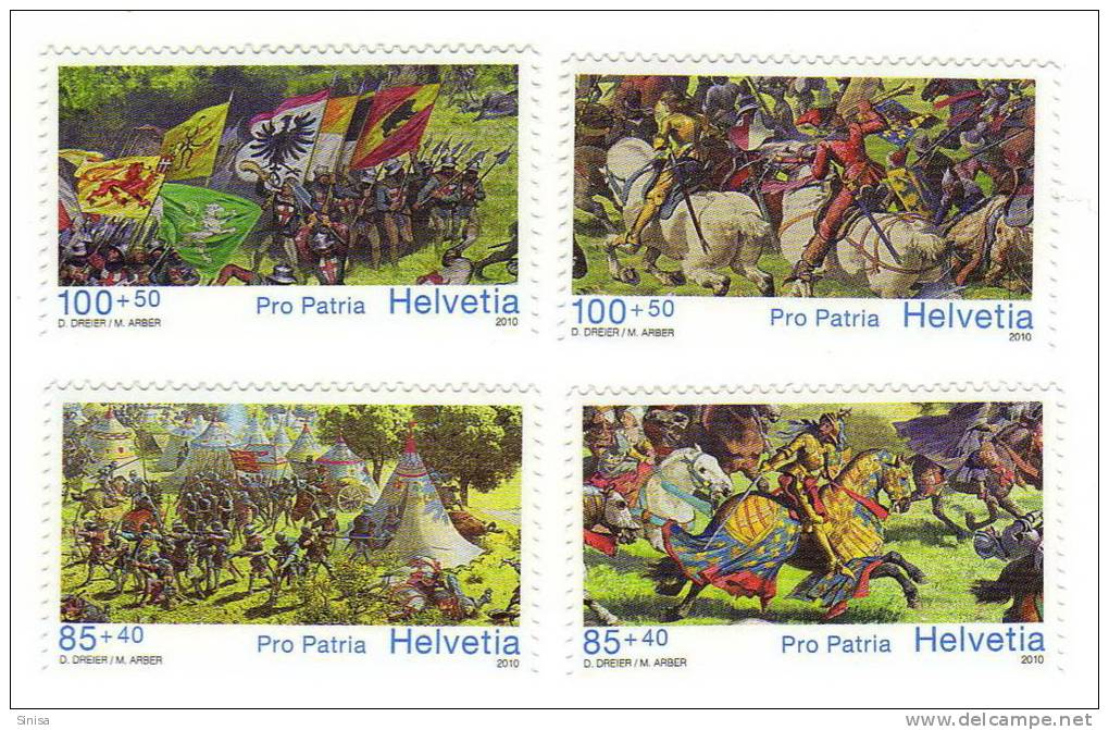 Switzerland / History / Battles - Unused Stamps