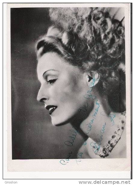 LILIAN HARVEY ACTRICE CHANTEUSE PHOTO DEDICACEE - Sonstige & Ohne Zuordnung