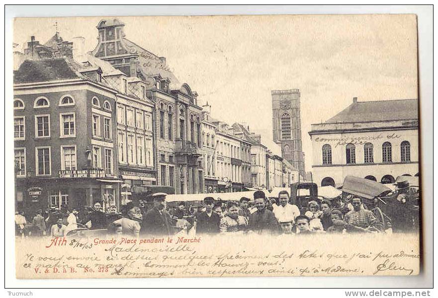 E1219 - ATH - Grande Place Pendant Le Marché - Ath