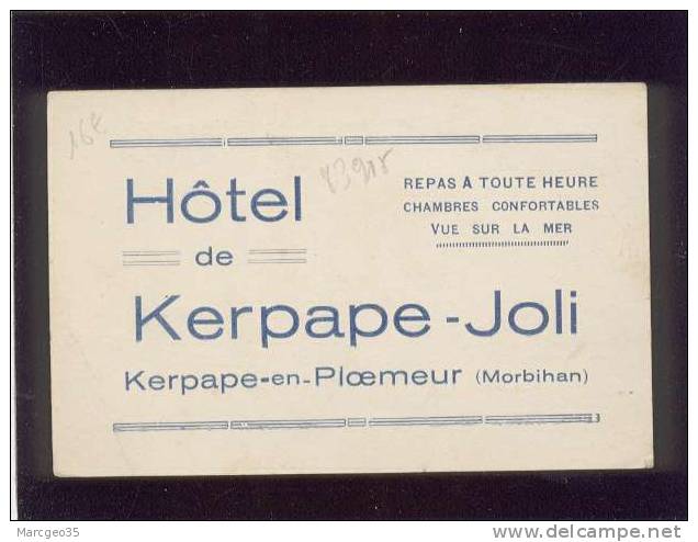 56 Kerpape En Ploemeur L'hotel Kerpape Joli édit. Combier Fraval , Magasin De L'éditeur Fraval épicerie Mercerie Café .. - Ploemeur
