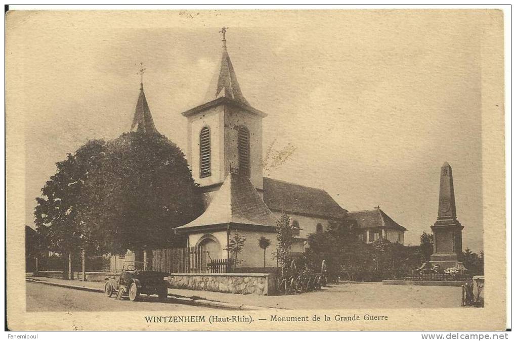 WINTZENHEIM.  Monument Da La Grande Guerre - Wintzenheim