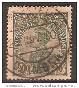 PORTUGAL - 1910,  D. Manuel II, 200 R.  Papel  Porcelana Colorido  (o)   MUNDIFIL Nº 166 - Used Stamps
