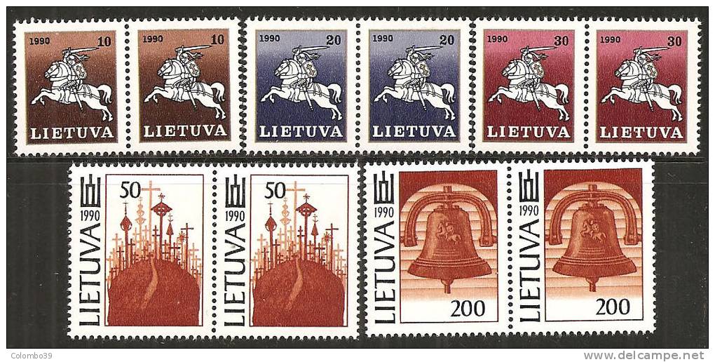 Lituania 1991 Nuovo** - Mi. 465/69  2x - Lituania
