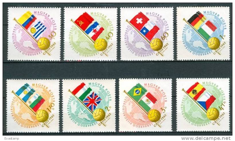 HUNGARY - 1962.World Cup Succer Chships Cpl.Set MNH!! - 1962 – Cile