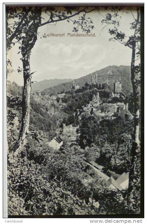 Cpa Manderscheid  Luftkurort Vue Panorama GERHARDS & BECKER Voyagé 1912 Timbre Cachet Plein - Manderscheid