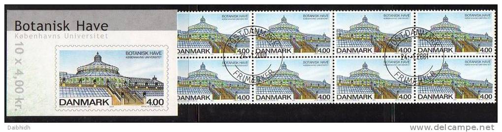 DENMARK 2001 Botanic Gardens Booklet S112 With Cancelled Stamps.  Michel 1267MH, SG SB210 - Libretti