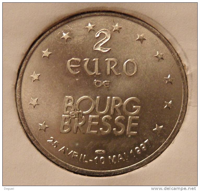 2 Euro Temporaire Precurseur De BOURG EN BRESSE  1997, RRRR, Gute Erhaltung, NI, Nr. 139 - Euros Of The Cities