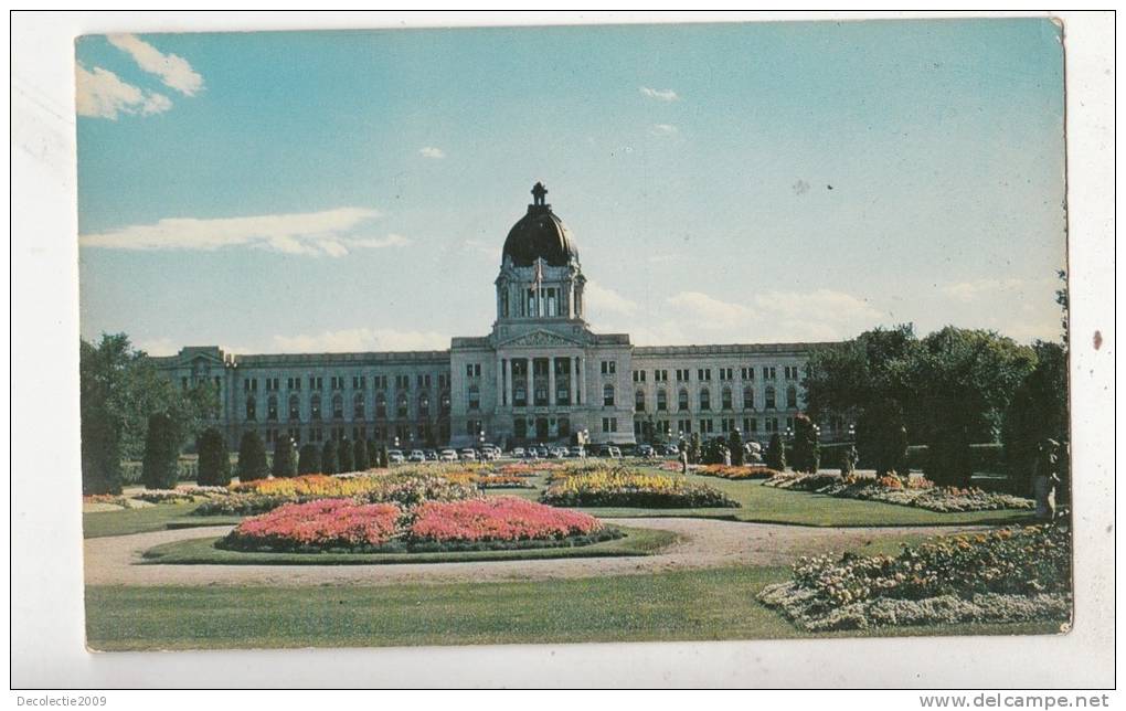 BR50428 The Legislative Building With Its Arnate Flower Bords In The Capial City Of Regina Sask   2 Scans - Autres & Non Classés