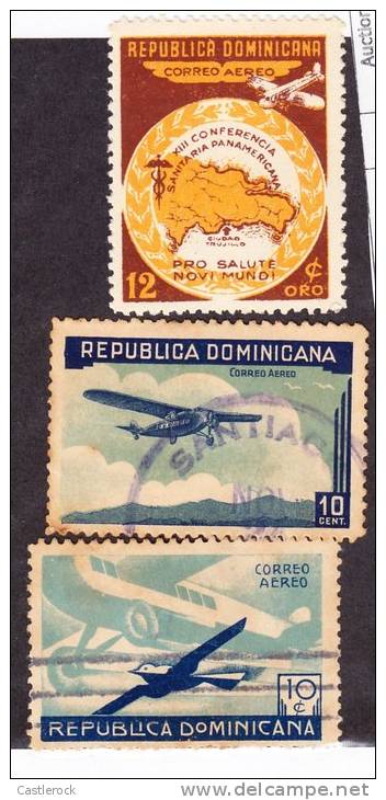 O) 1950 DOMINICAN REPUBLIC, PLANE, MEDICAL CONFERENCE, USED, MINT - Dominican Republic
