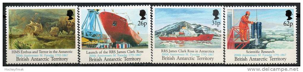 British Antarctic Territory 1991 - Birth Bicentenary Of Faraday SG204-207 MNH Cat £7.25 SG2015 - Otros & Sin Clasificación