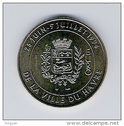 1 Euro Temporaire Precurseur LE HAVRE  1996, RRRR, Gute Erhaltung, BR, Nr. 375 - Euro Delle Città