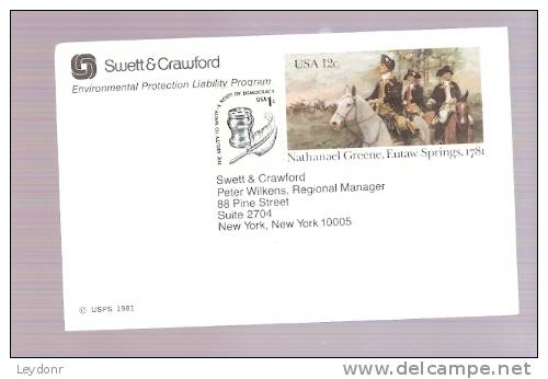 Postal Card - Nathanael Greene, Eutaw Springs - 1981-00