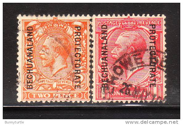 Bechuanland 1925-27 King George Ovptd Used - 1885-1964 Bechuanaland Protectorate