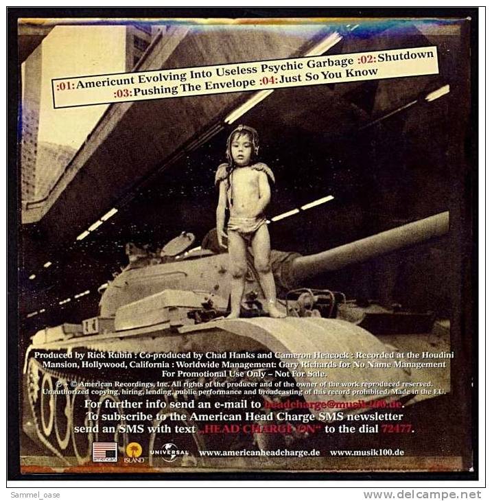 Musik CD  American Head Charge - Album : The War Of Art -  Von 2001 - Hard Rock & Metal