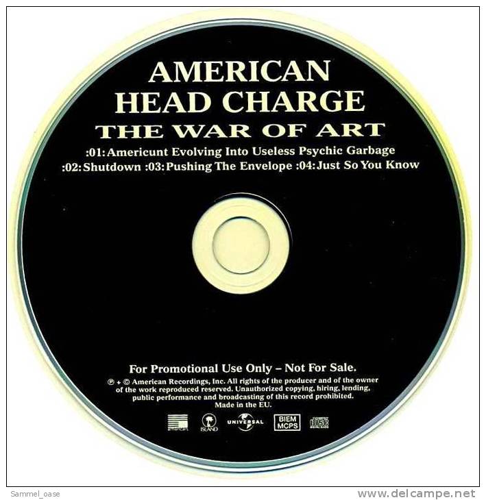 Musik CD  American Head Charge - Album : The War Of Art -  Von 2001 - Hard Rock & Metal