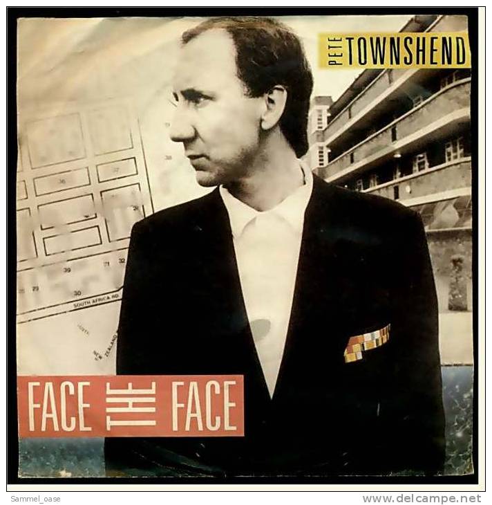 Single Vinyl, 7", 45 RPM  ,   Pete Townshend ( Who ) - Face The Face  - Hiding Out - Von 1985 - Disco, Pop