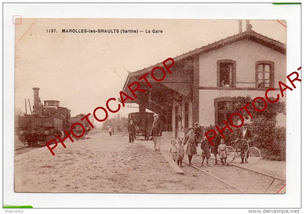 Rue De Saint AIGNAN-MAROLLES LES BRAULTS-1907- - Marolles-les-Braults