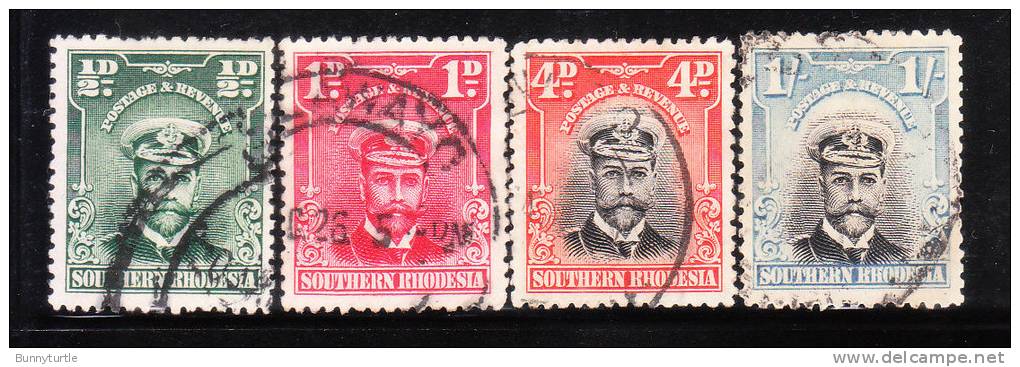 Southern Rhodesia 1924-30 King George 4v Used - Rhodésie Du Sud (...-1964)