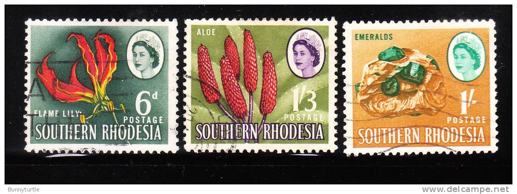 Southern Rhodesia 1964 Flower Plants 3v Used - Rhodésie Du Sud (...-1964)