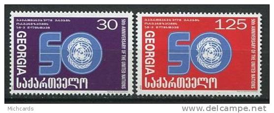 101 GEORGIE 1996 - ONU Embleme - Neuf Sans Charniere (Yvert 139/40) - Georgia