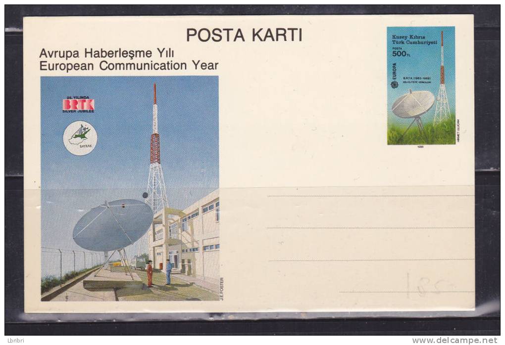 TURQUIE ENTIER POSTAL ANNÉE EUROPÉENNE DE LA COMMUNICATION NEUF - Entiers Postaux