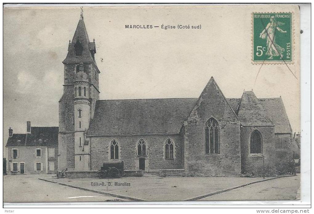 MAROLLES - Eglise  (côté Sud) - Marolles-les-Braults