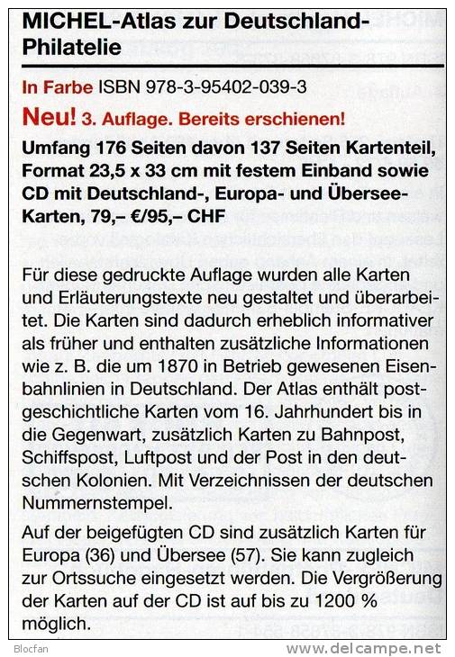 Atlas Of World-Philatelie 2013 New 79€ MlCHEL With CD-Rom Postgeschichte A-Z No. Catalogues Of Germany 978-3-95402-039-3 - Landkarten