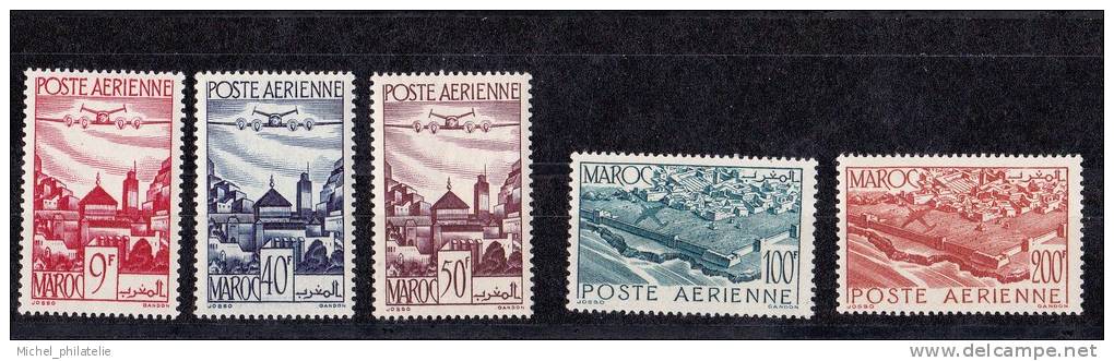 Maroc N° 60 à 64** PAR AVION Neuf Sans Charnière - Andere & Zonder Classificatie