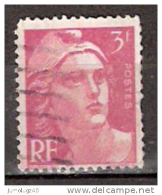 Timbre France Y&T N° 806 (2) Obl.  Mariann De Gandon.  3 F. Rose-lilas. Cote 0,30 € - 1945-54 Marianne Of Gandon