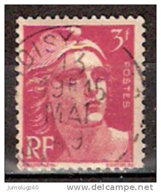 Timbre France Y&T N° 806 (3) Obl.  Mariann De Gandon.  3 F. Rose-lilas. Cote 0,30 € - 1945-54 Marianne Of Gandon