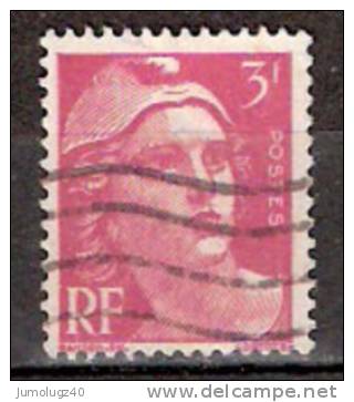 Timbre France Y&T N° 806 (4) Obl.  Mariann De Gandon.  3 F. Rose-lilas. Cote 0,30 € - 1945-54 Marianne Of Gandon