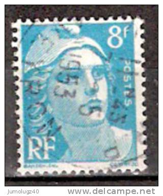 Timbre France Y&T N° 810 (03) Obl.  Mariann De Gandon.  8 F. Bleu Clair. Cote 0,30 € - 1945-54 Marianne Of Gandon