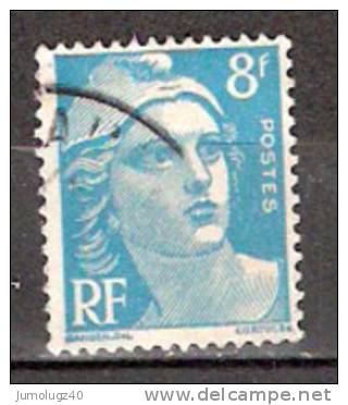 Timbre France Y&T N° 810 (04) Obl.  Mariann De Gandon.  8 F. Bleu Clair. Cote 0,30 € - 1945-54 Marianne Of Gandon